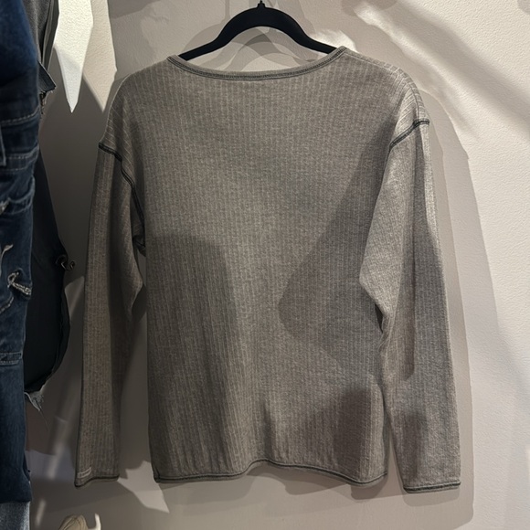 Women’s Medium cotton espirit lined grey button down long sleeve thermal - Picture 4 of 7